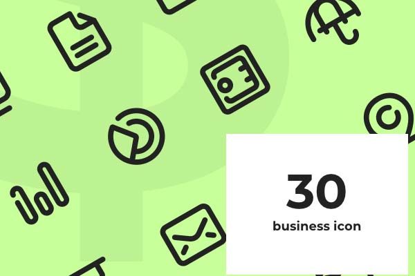 30个可爱的商业图标下载[Ai,Sketch]