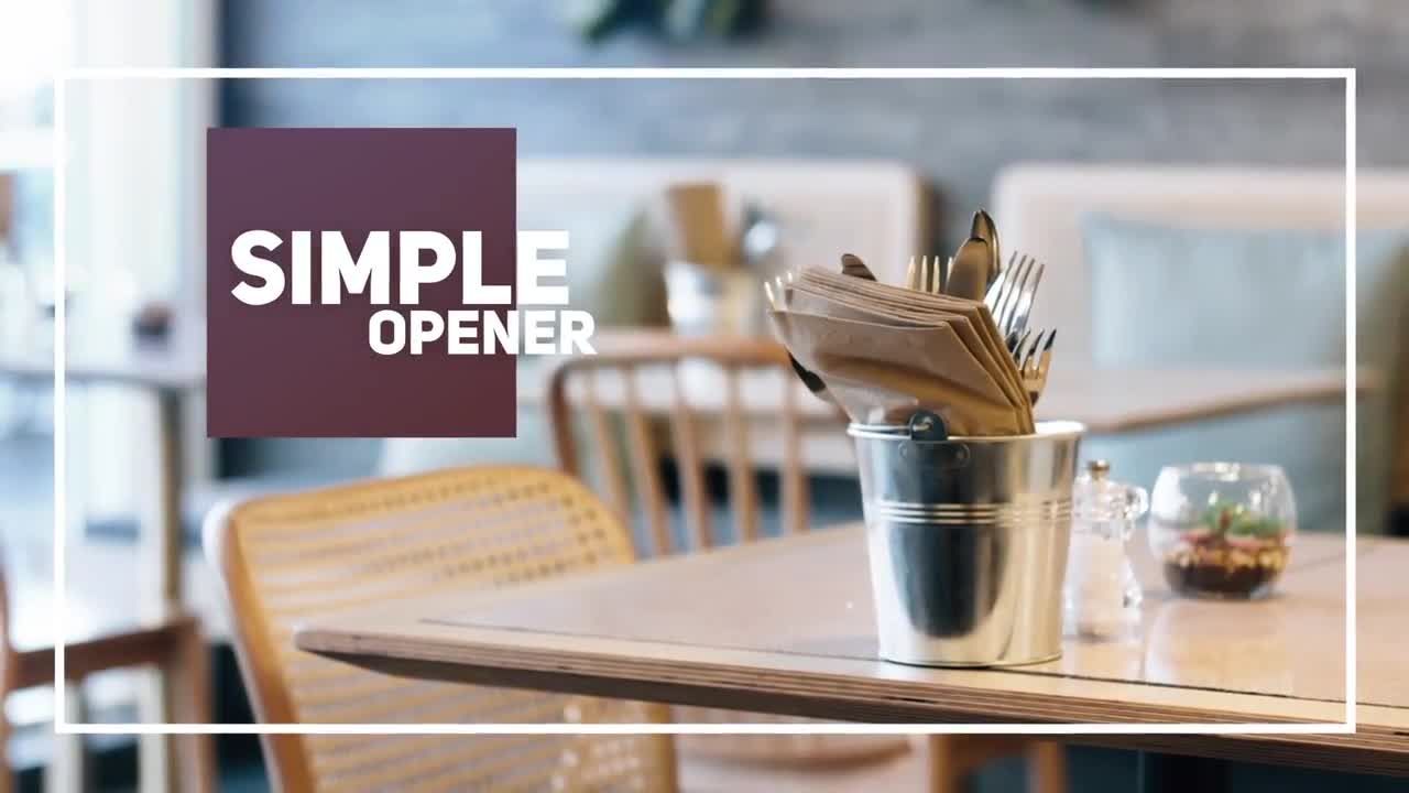 简洁的片头转场效果动画展示素材库精选AE模板