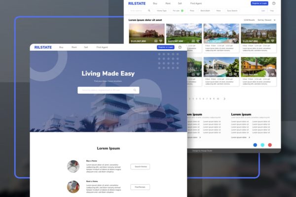 房地产租赁销售网站设计HTML模板素材库精选 RILSTATE – Real Estate Homepage Template