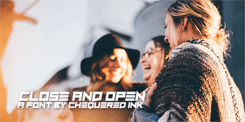 Close and Open font素材之家精选英文字体