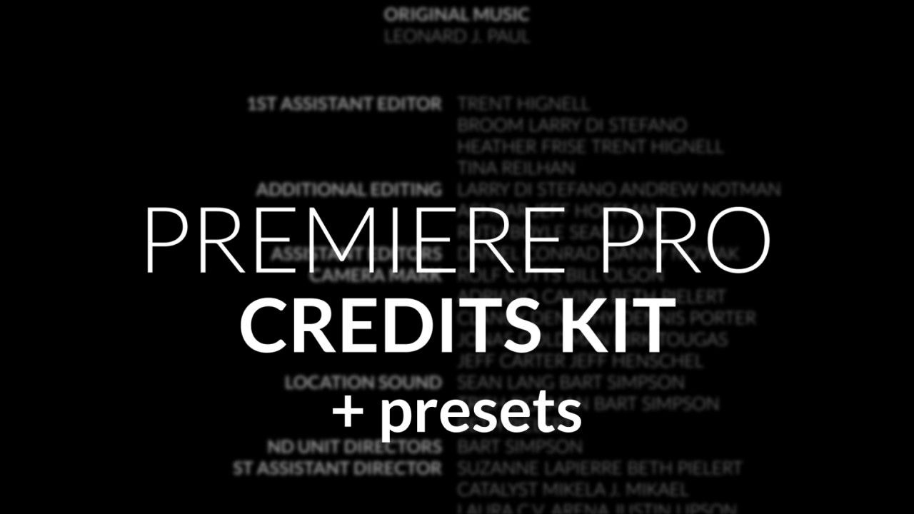 30个电影作品片尾滚动字幕Pr模板