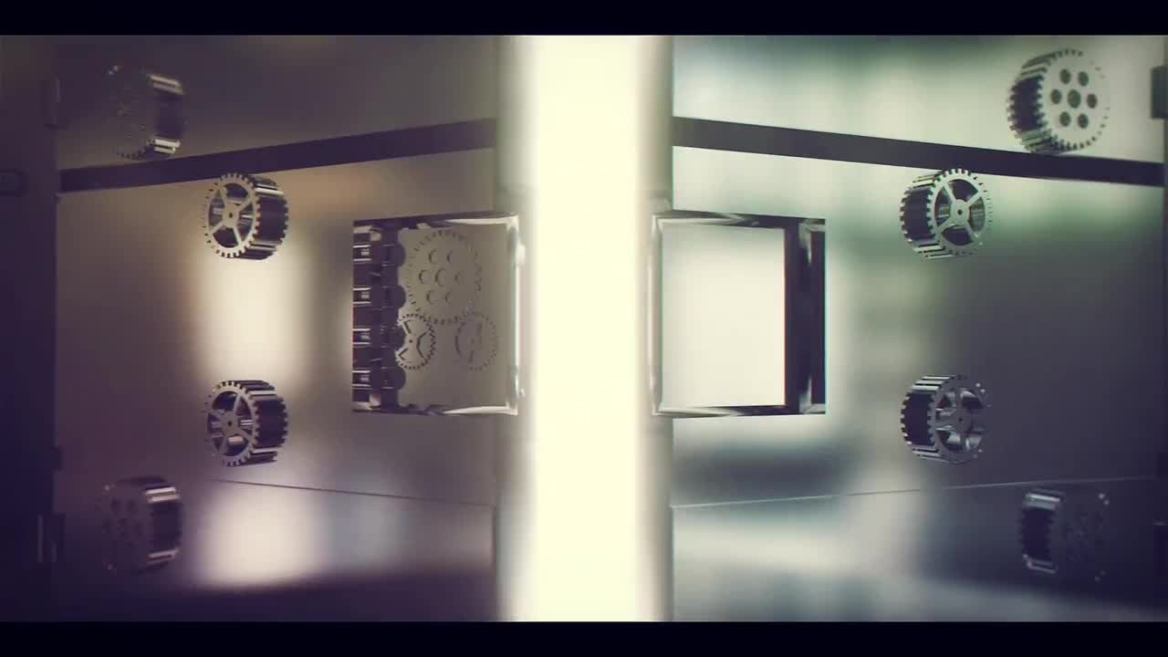 优雅的动态开门影视片徽标展示素材库精选AE模板