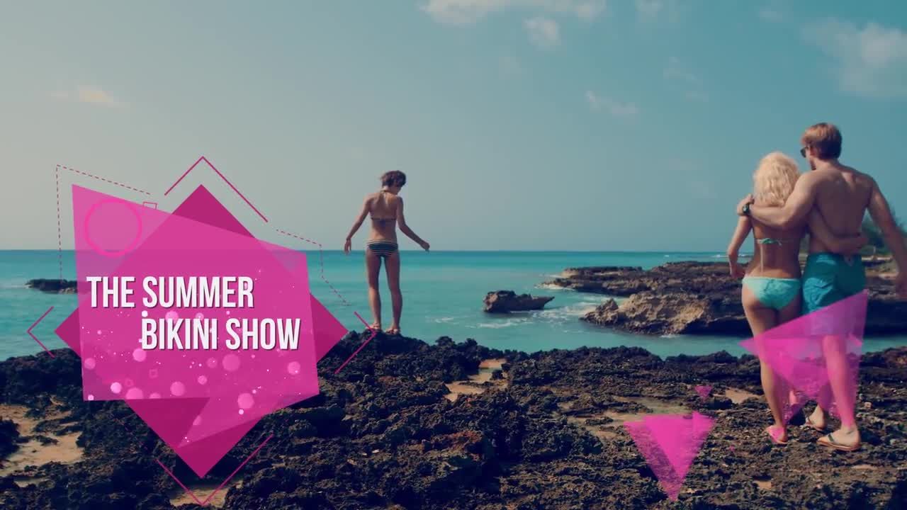 夏季旅游度假幻灯片照片展示素材库精选AE模板