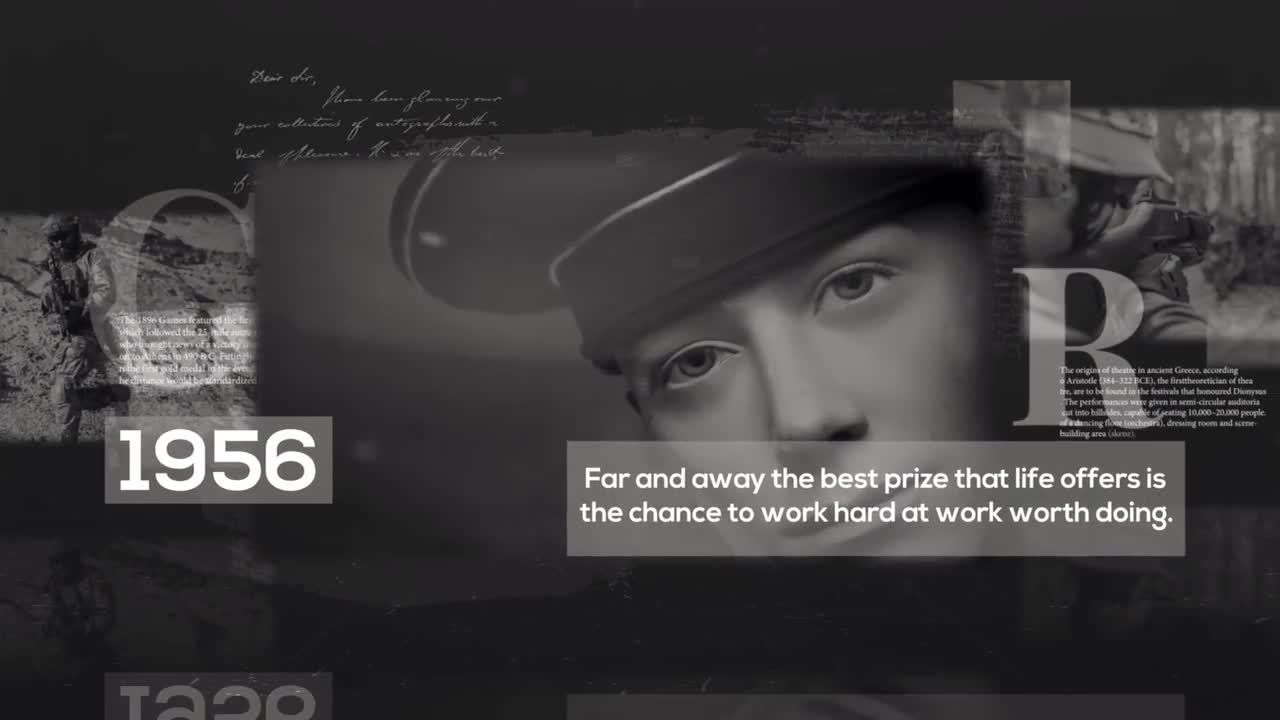 令人耳目一新的历史幻灯片文本动画素材库精选AE模板