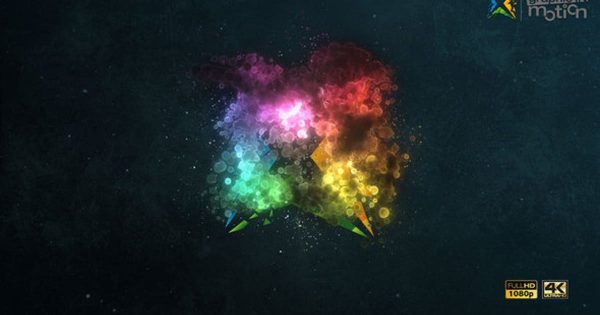 流体粒子云特效Logo演示素材库精选AE模板 Particle Cloud Logo Reveal