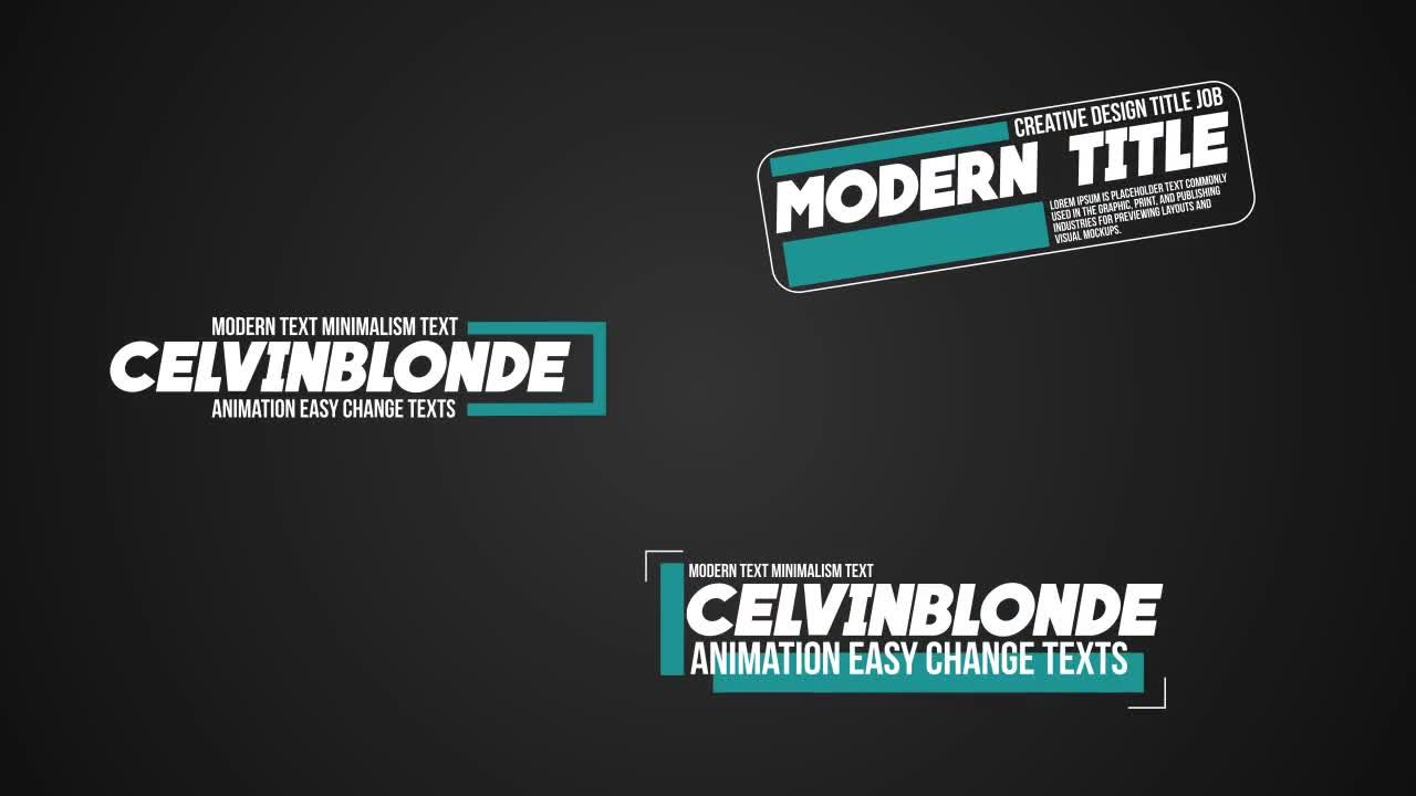 9个创意动画小标题ae模板