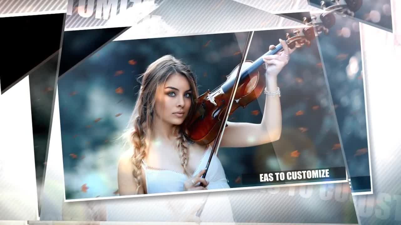 玻璃幻灯片效果电影照片展示素材库精选AE模板