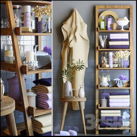 浴室里的置物架素材之家精选3D模型