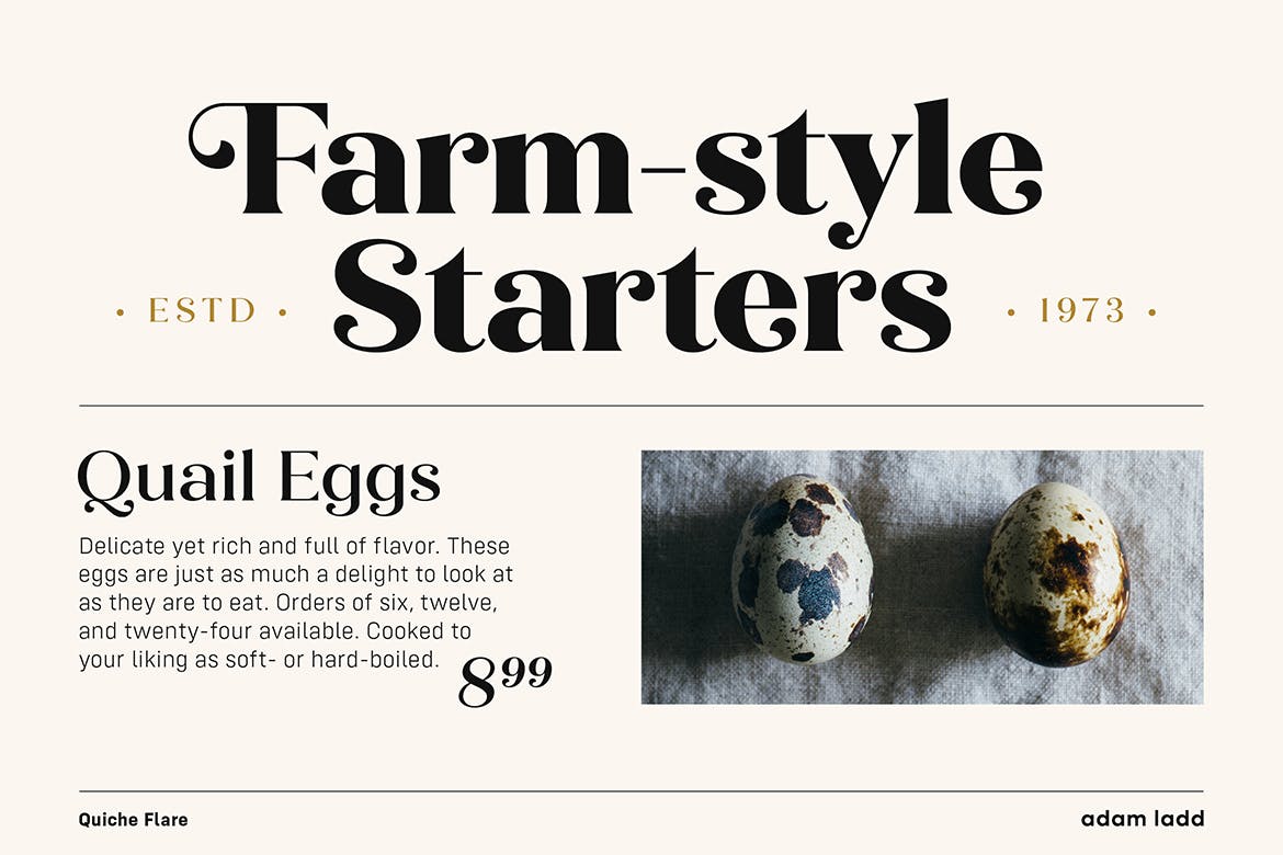 宽条纹衬线英文字体家族 Quiche Flare Font Family插图(5)