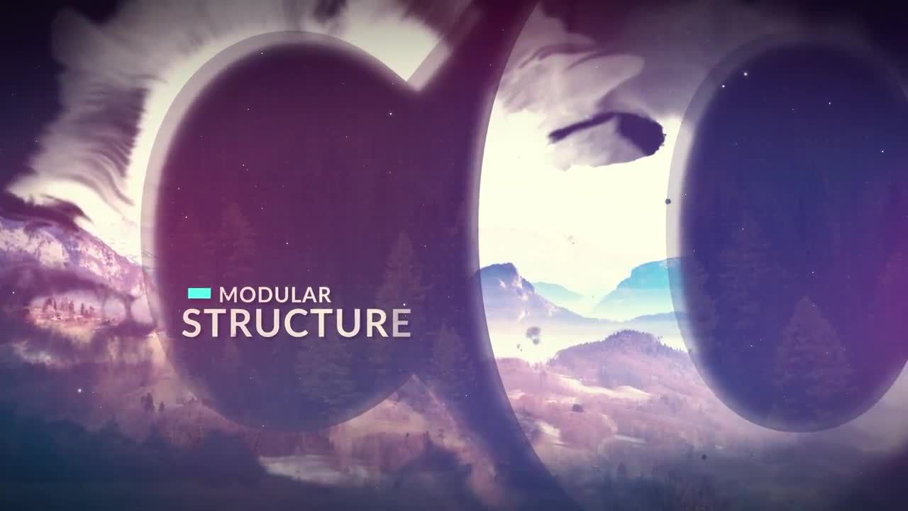 有墨滴效果的旅游照片展示素材库精选AE模板