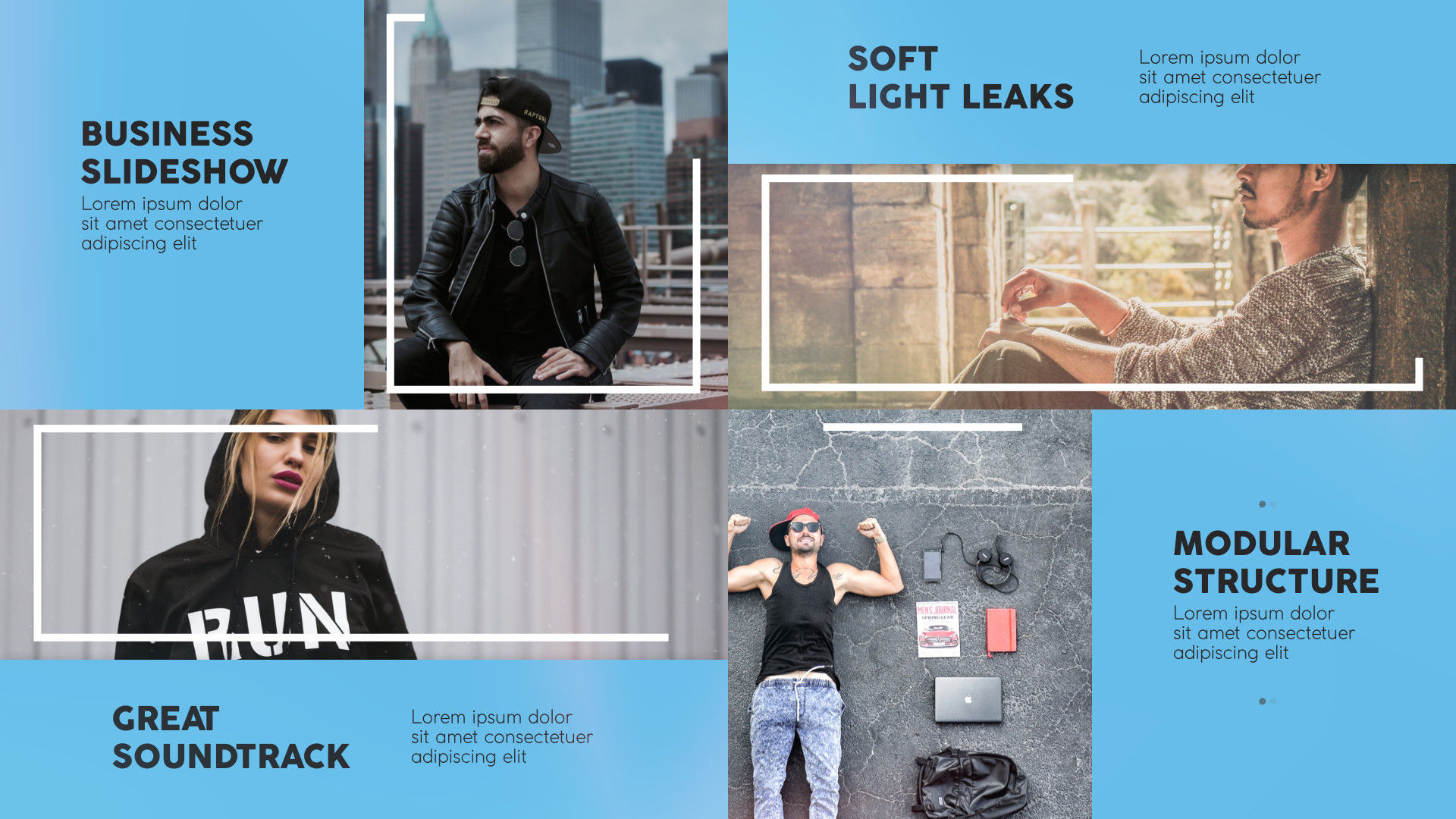 优雅时尚新颖的商务幻灯片素材库精选AE模板