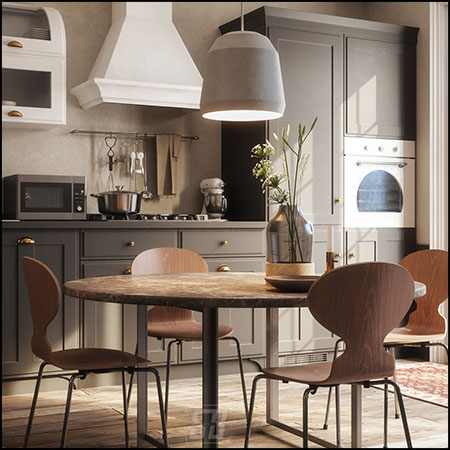 欧式厨房场景素材之家精选3D模型by Nick Nguyen