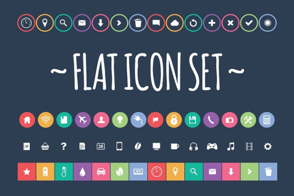 扁平风格矢量图标 Flat Icon Set