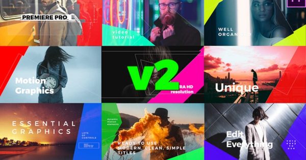 动感视频字幕条素材库精选PR模板 Simple Mogrt Graphics Titles