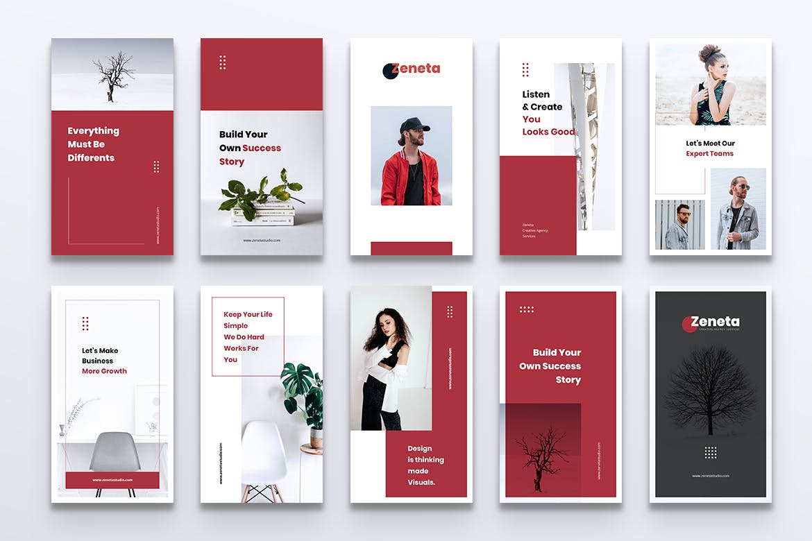 创意代理公司Instagram社交宣传推广设计素材包 ZENETA Creative Agency Instagram Stories插图(5)