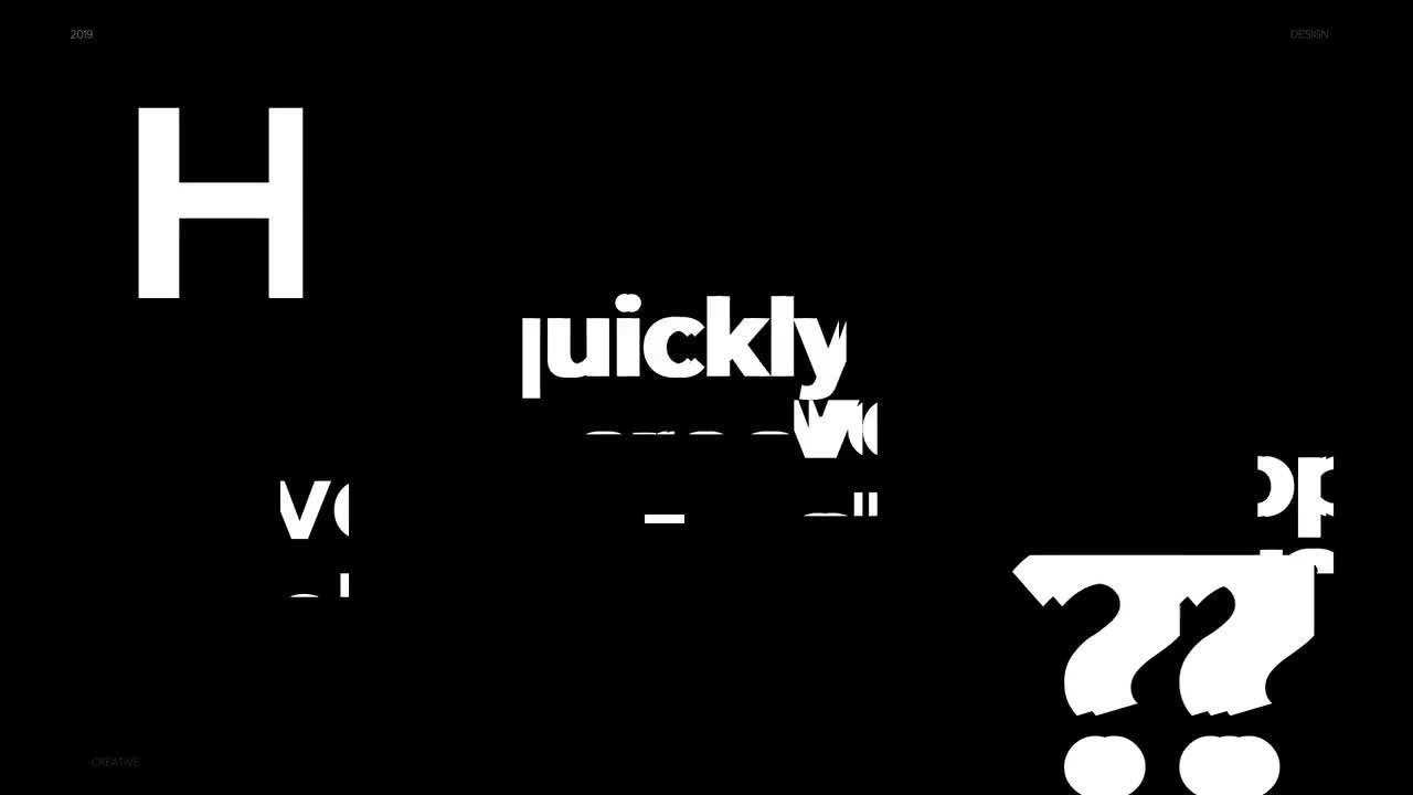 快速动态文本字幕故障效果幻灯片展示素材库精选AE模板