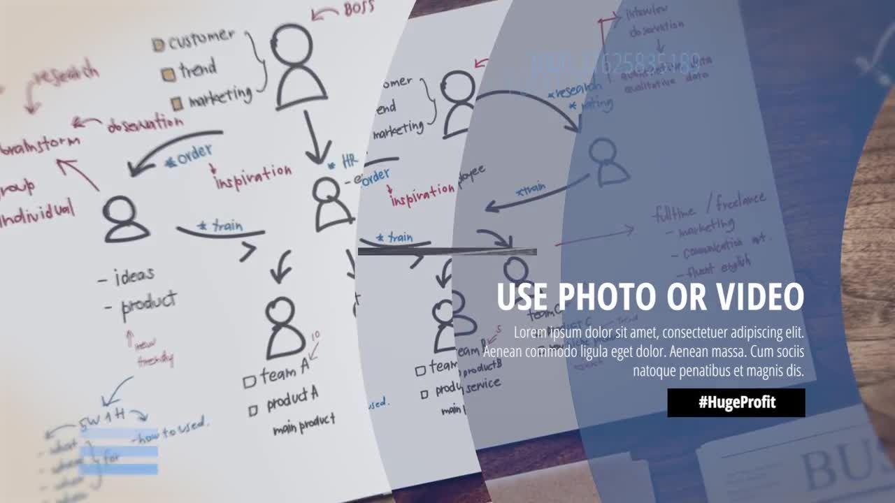 独特的现代企业幻灯片素材库精选pr模板