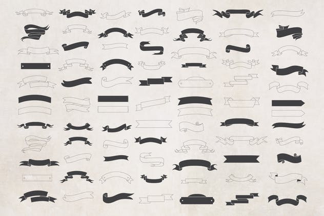 超实用Banner模板&丝带图形设计素材 Banners&Ribbons Collection插图(4)