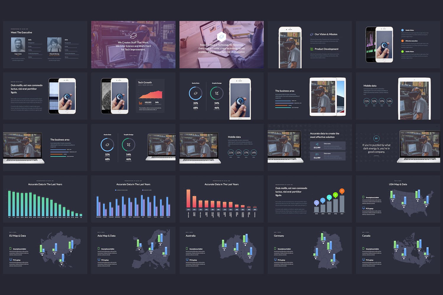科技企业&项目宣传素材库精选PPT模板 Tech – Powerpoint Template插图(3)