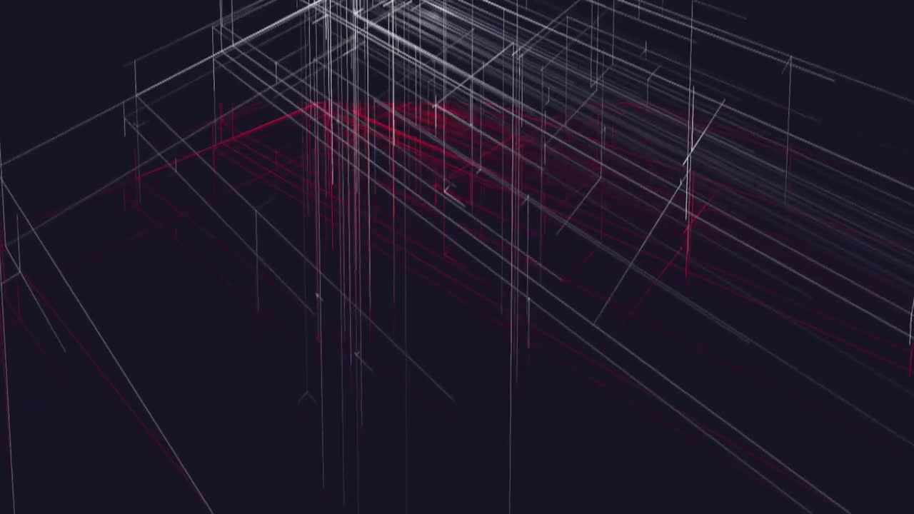 具有醒目的字体元素和几何背景的AE网格技术模板