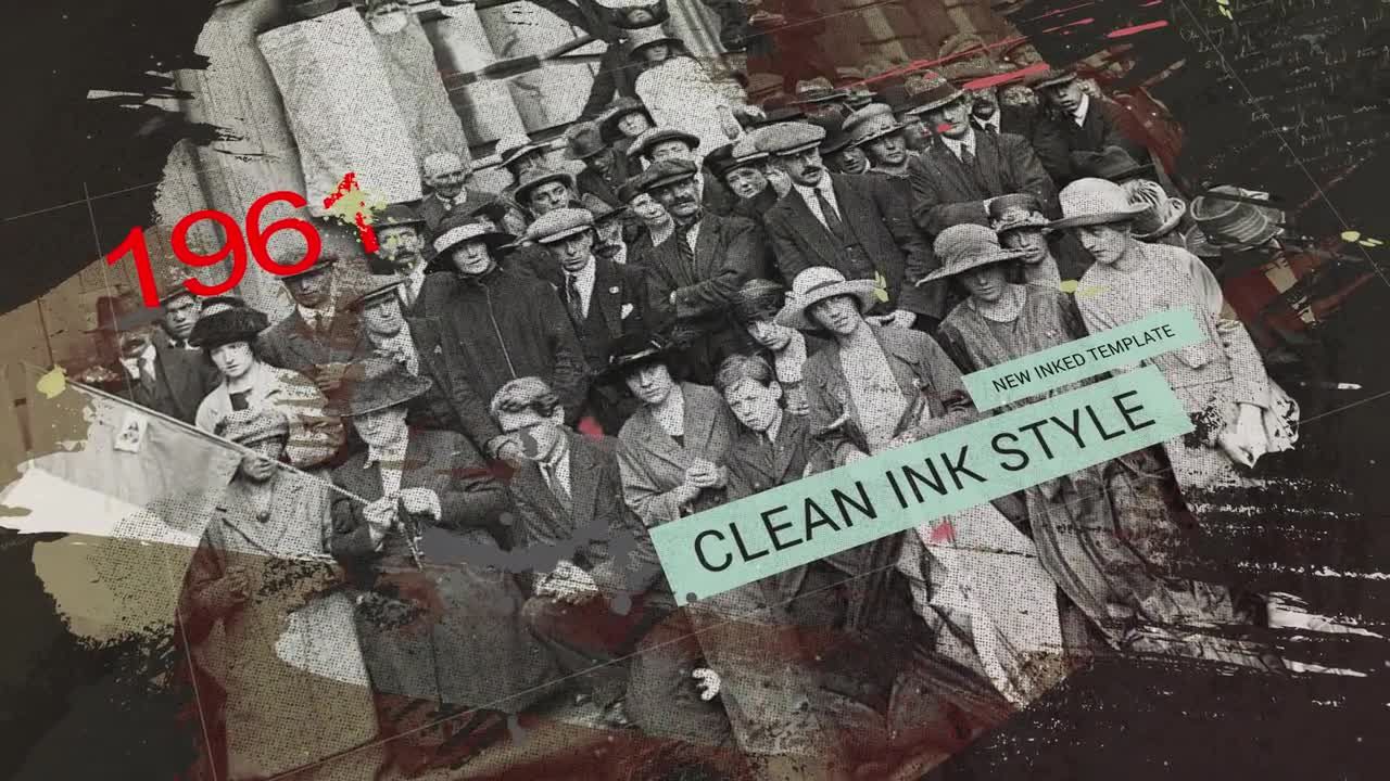 历史时间表幻灯片照片显示素材库精选AE模板