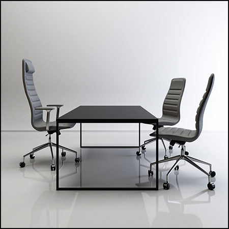 办公室办公桌和办公椅素材之家精选3D模型