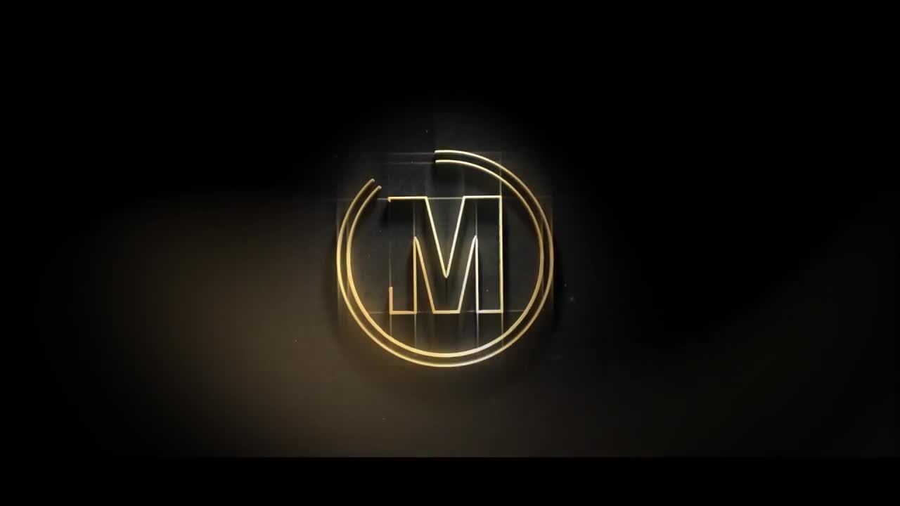 华丽时尚动画线条Logo显示素材库精选AE模板