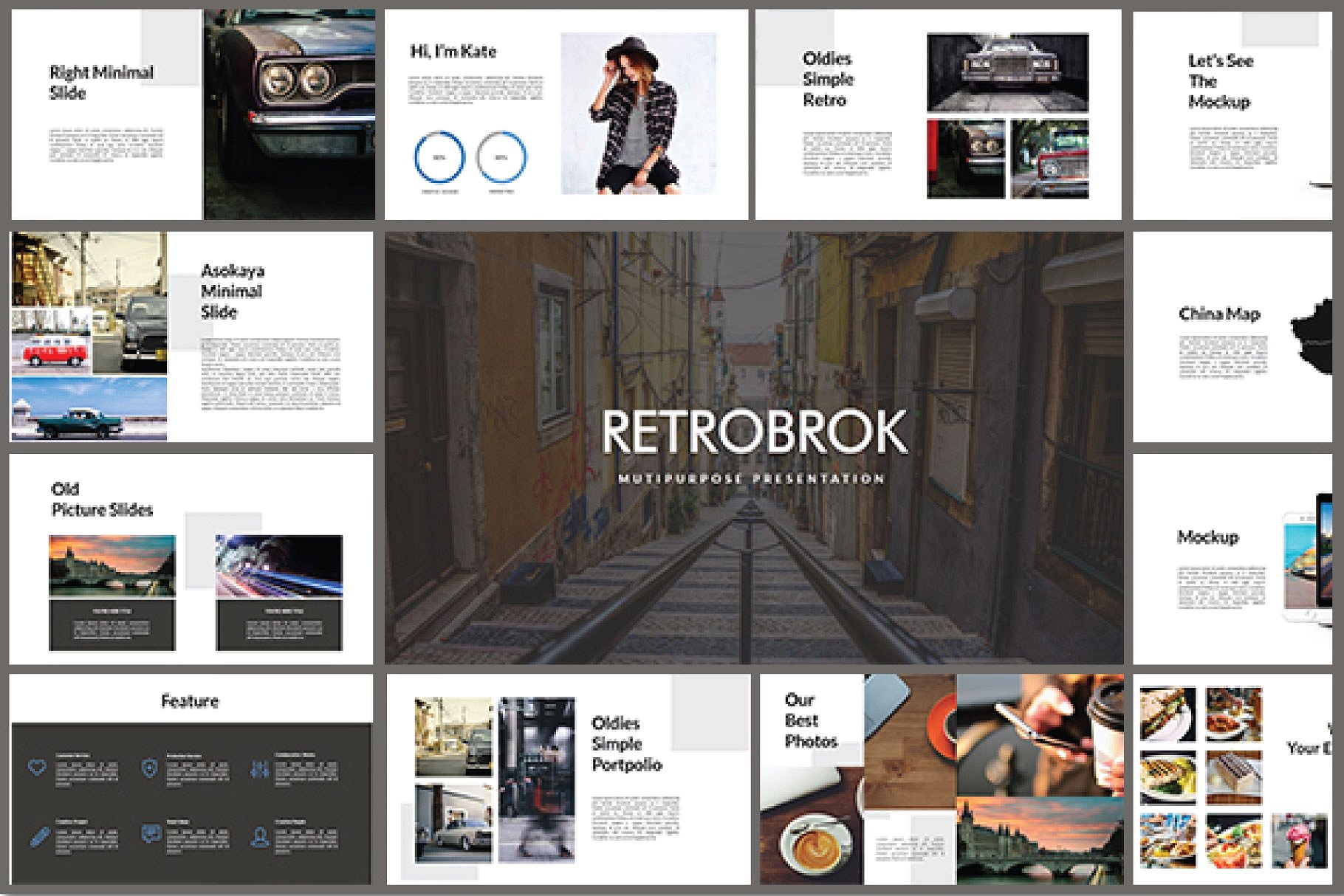 极简主义7合1Powerpoint和keynote模板合辑下载 Bundle 7 in 1 Powerpoint & Keynote [pptx,key]插图(2)