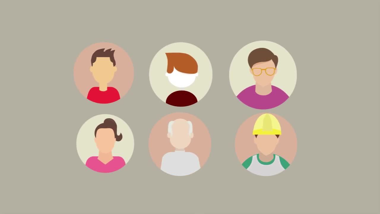 10个动画头像包合集素材库精选AE模板