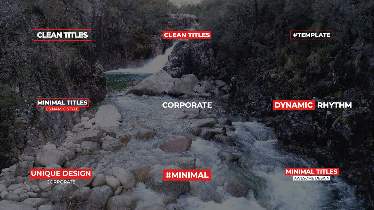 9个整洁全屏标题素材库精选AE模板素材