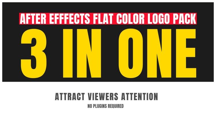 灵活创意的平面彩色徽标包素材库精选AE模板