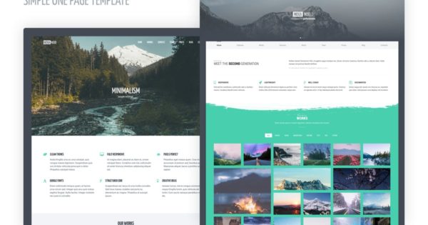简约风旅游摄影博客设计HTML模板素材库精选 Novanoid — Simple Minimal HTML Template