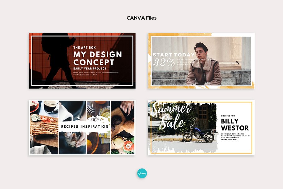 Facebook社交媒体帖子Banner广告水彩画背景叠层插图(8)