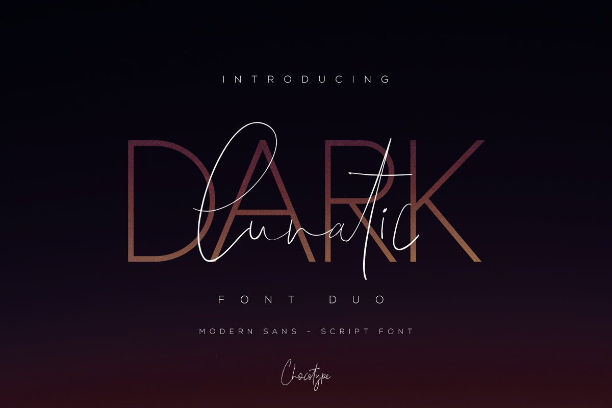 Dark Lunatic Duo Font素材之家精选英文字体