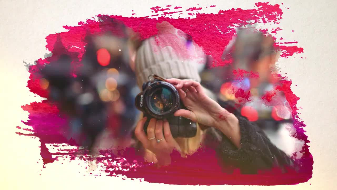 时尚华丽多彩渲染效果照片素材库精选AE模板