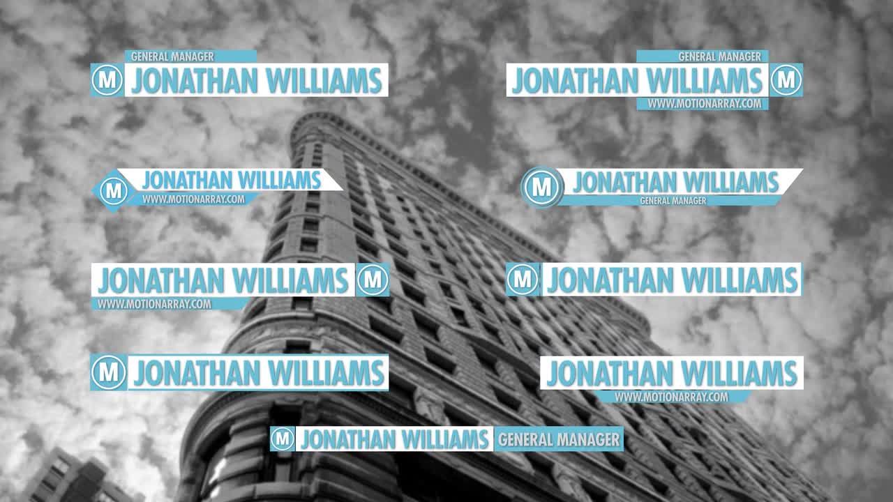 9个清洁企业下三分之一标题素材库精选AE模板