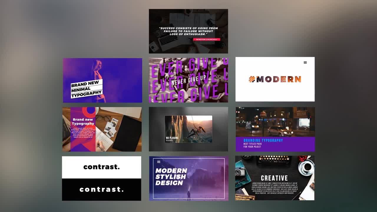 10个优雅排版标题动画素材库精选AE模板