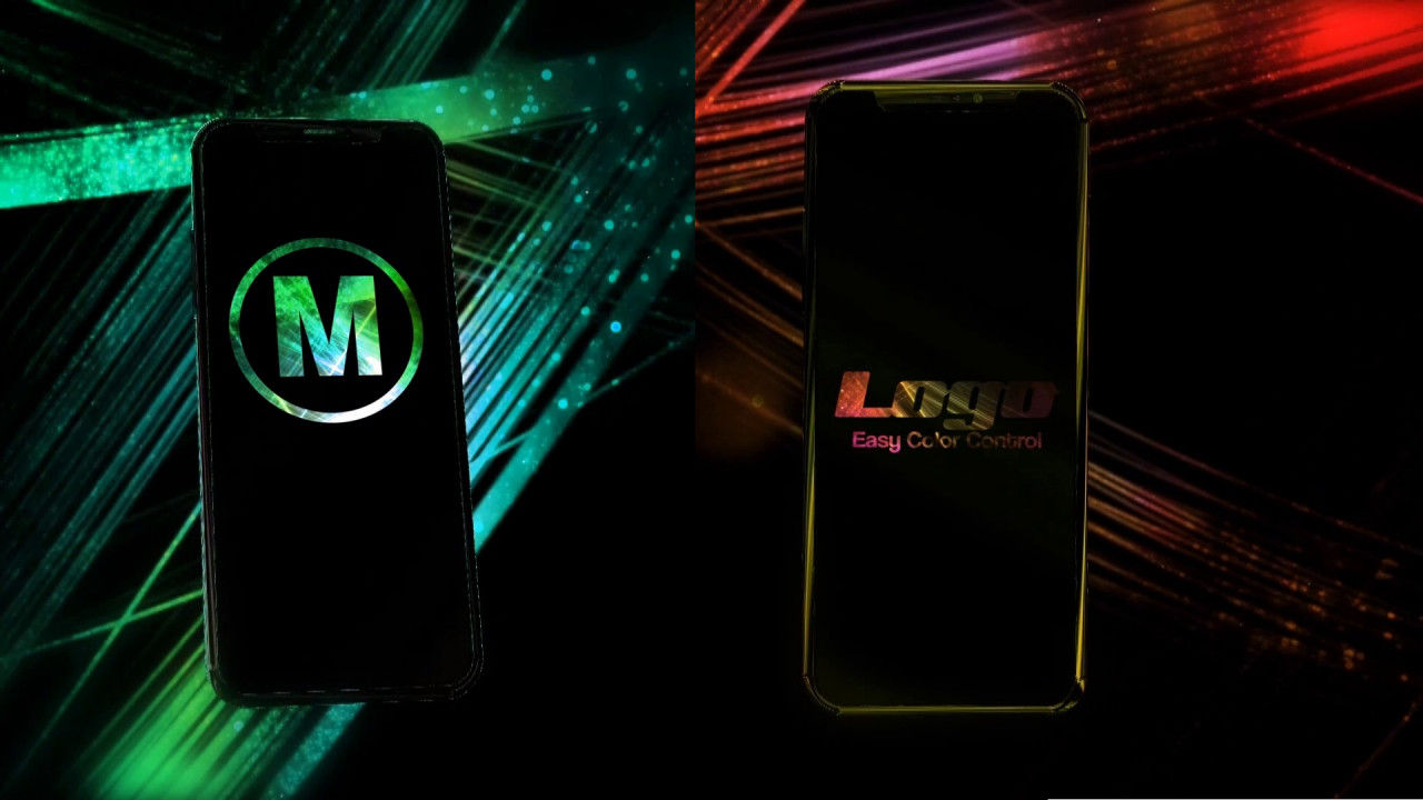 手机徽标显示素材库精选AE模板