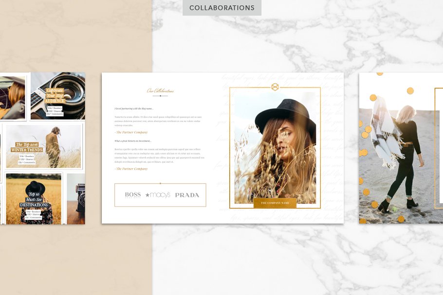 金箔奢华装饰博客贴图模板素材库精选 GOLDEN | Blog Media Kit插图(4)