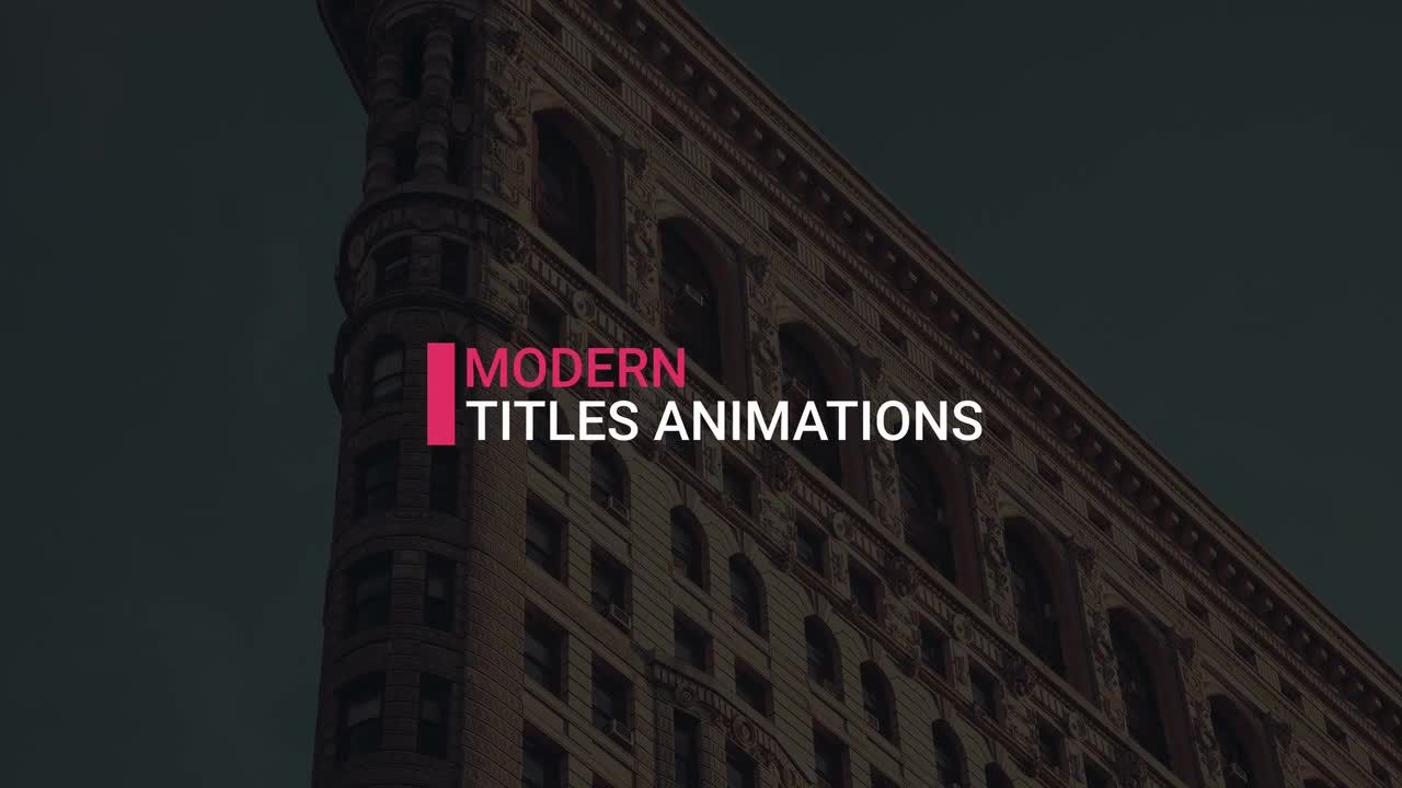 流畅的现代动画标题素材库推荐PR模板