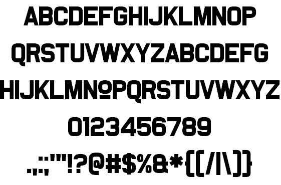 Somerton Dense font插图1