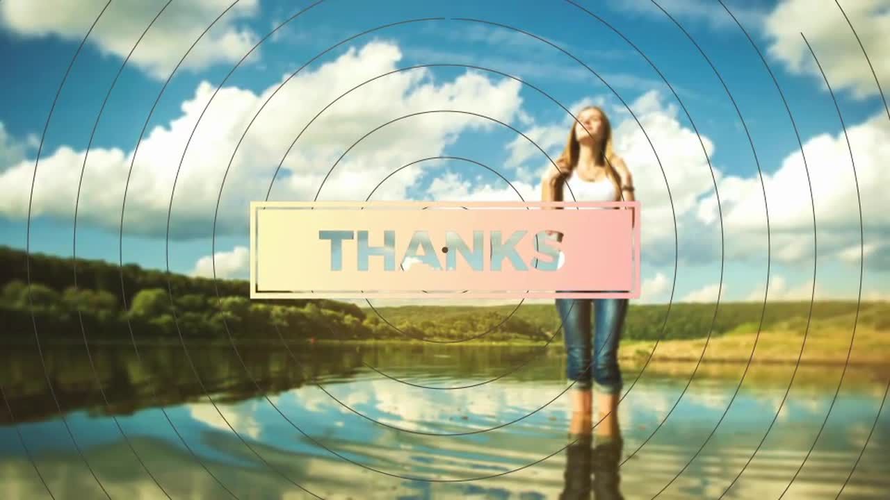 椭圆形幻灯片动画素材库精选AE模板