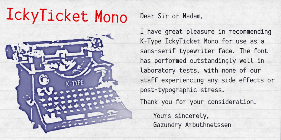 Icy Ticket Mono Font素材之家精选英文字体