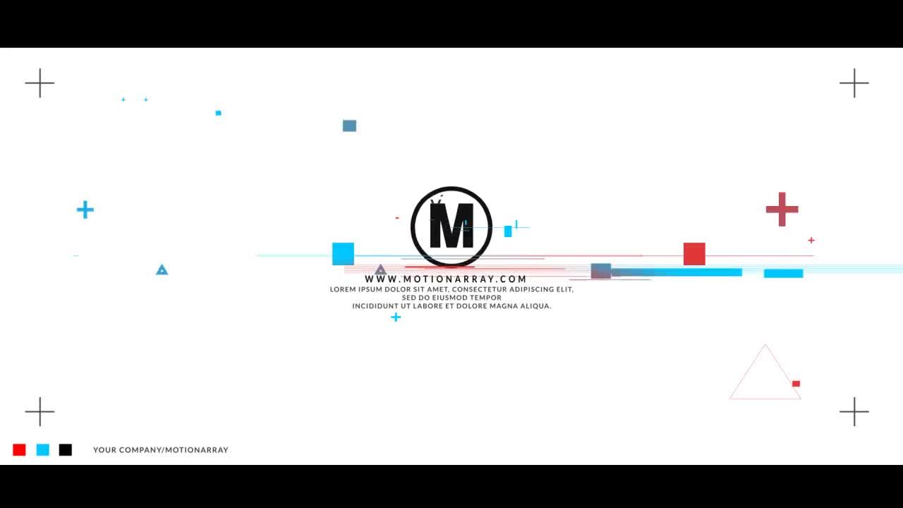 Color Glitch徽标简介素材库精选AE模板