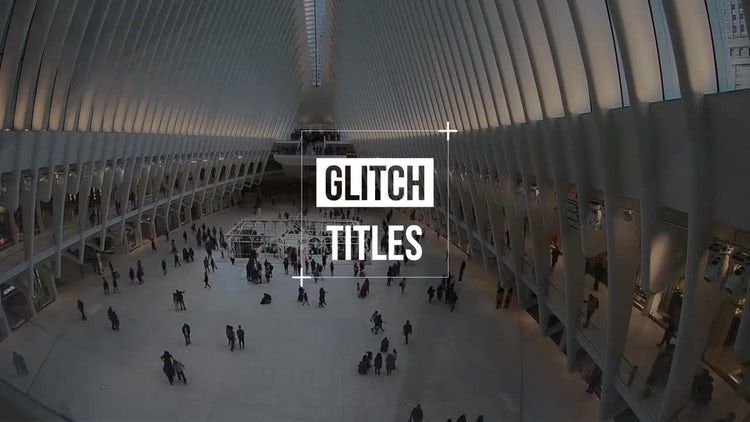 现代故障标题文本动画ae模板