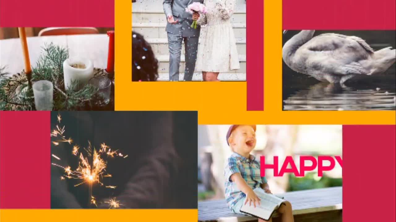 充满活力的幻灯片素材库精选AE模板