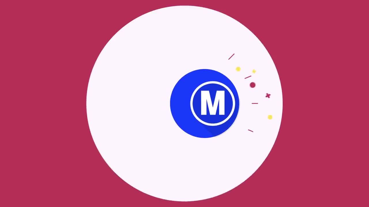 灵活的社交媒体平面徽标显示素材库精选AE模板