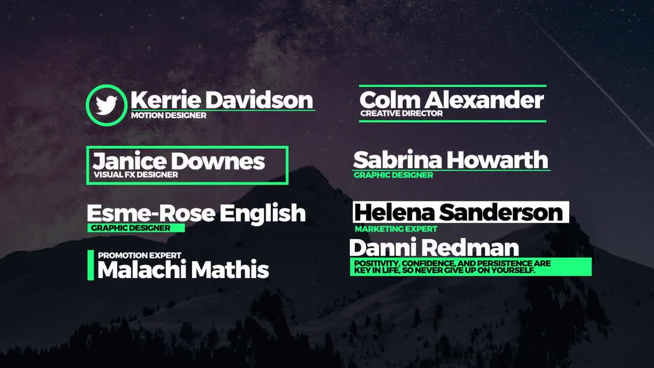 8个现代独特的动画下三分之一标题素材库精选AE模板