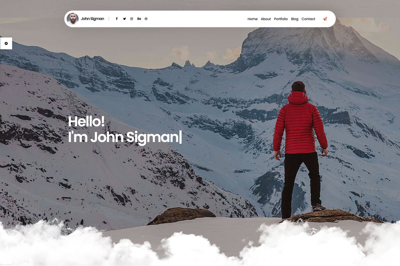 创意个人简历/作品集展示网站设计HTML模板素材库精选 Cloud – Personal Portfolio & Creative Agency插图