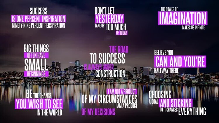 9个干净简洁的全屏标题动画素材库精选AE模板